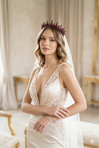 Limelia تاج العروس الأنيق المصنوع من حجر الكريستال وملحقات شعر العروس المصنوع...