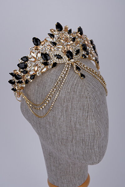 Limelia Εθνική αλυσίδα προσώπου νύφης με κρυστάλλινη τιάρα και στέμμα vintage...