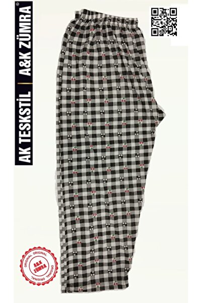 A&K ZÜMRA Mother Model Single Jersey / Combed Cotton Pajama Bottoms Plus Size