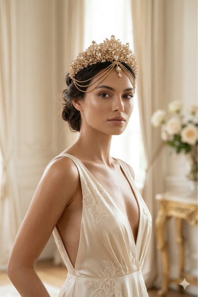 Limelia إكسسوار شعر على شكل تاج من الكريستال للعروس وحفلات الزفاف والحفلات