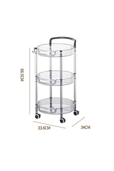 KEKE رف تخزين متعدد الاستخدامات للفواكه والخضروات بثلاث طبقات قائم على الأرض