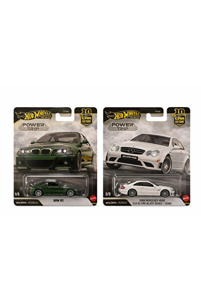HOT WHEELS Power Trip 2026 Γερμανικό Σετ Δύο Οχημάτων BMW M 3 + Mercedes CLK ...