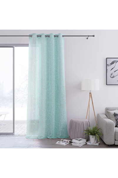 Amelia Home Perdea voal stil glamour brodat cu inele, Lumina, 140 x 250 cm, v...