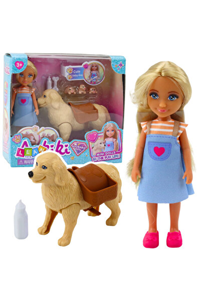 LEAN Ankiki - Mini Doll with Dog and Chick, Complete Set for Children's Anima...