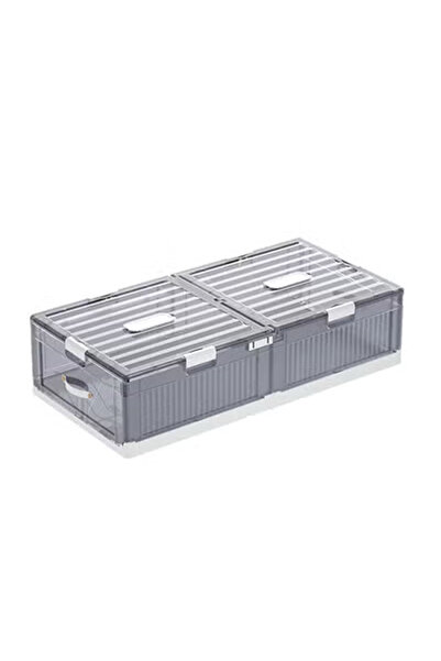 KEKE Space-Saving Drawer-Style Folding Under Bed Storage Box with Wheels 24cm