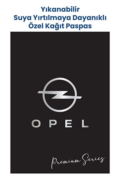 Empressco Suya Dayanıklı Yıkanabilir Opel Oto Paspas Seti, Siyah Gümüş, 50 Ad...