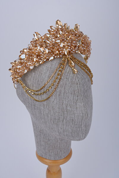 Hayalperest boncuk Κρυστάλλινη Κορώνα με Αλυσίδα για Νύφες, Αξεσουάρ Μαλλιών ...