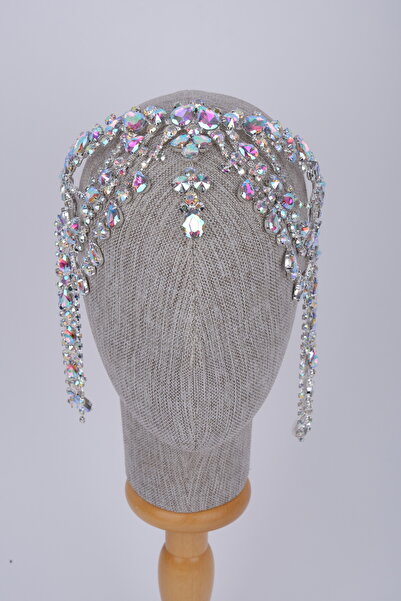 Limelia إكسسوار رأس العروس بتصميم خاص من حجر الكريستال وتصميم تاج العروس من ه...