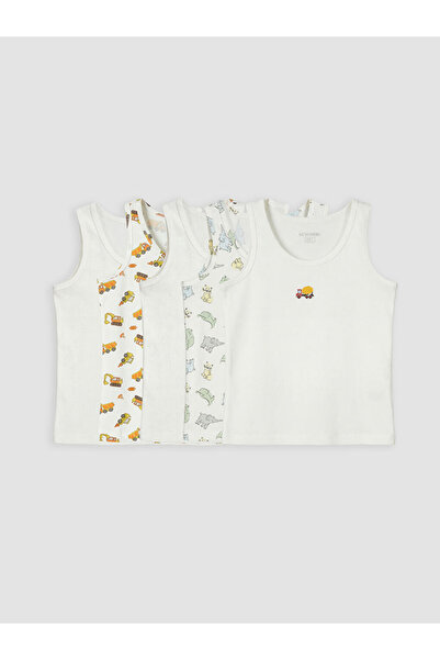 LC Waikiki Rmz Gi̇yi̇m Farkiyla Zero Roba Collar Boys' Undershirt 5-Pack