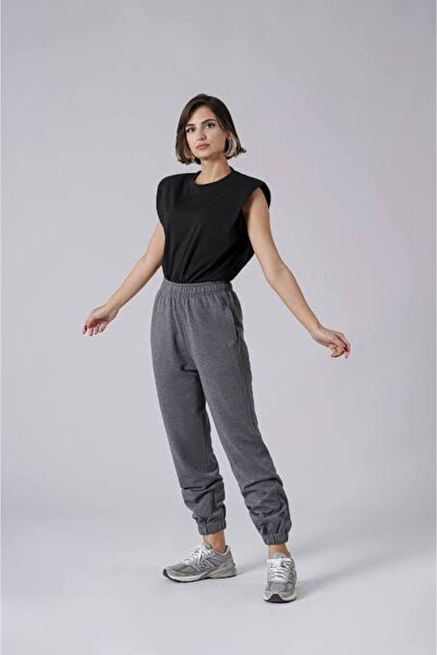 FİTGO Pantaloni de trening din cauciuc antracit pentru femei Sry