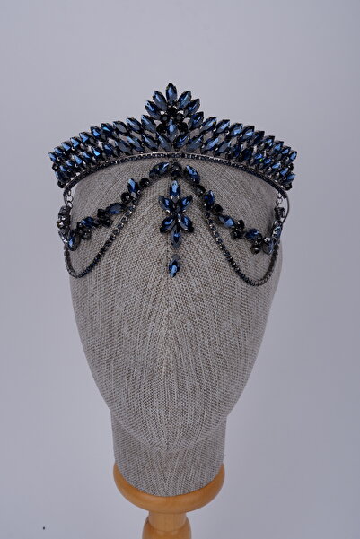 Limelia إكسسوار زي حفلة الهينا الليلية بتصميم تاج العروس مرصع بالكريستال