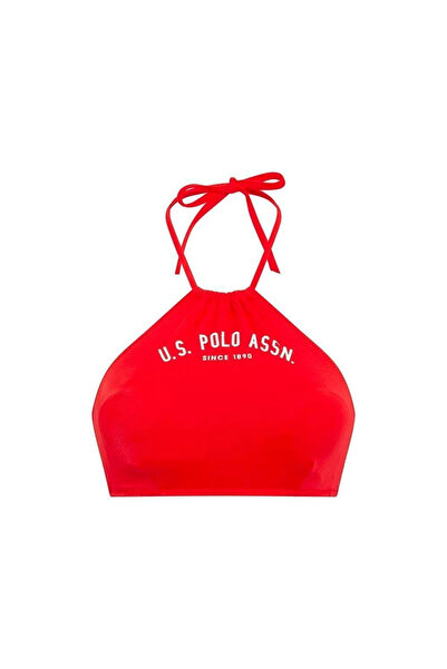 U.S. Polo Assn. Γυναικείο μπικίνι Red Halter Top