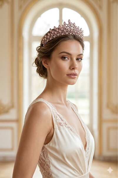 Limelia Crystal Stone Handcrafted Bridal Crown and Engagement Headpiece Speci...