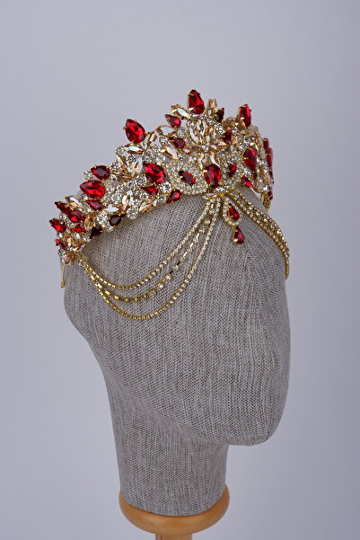 Limelia Εθνική αλυσίδα προσώπου νύφης με κρυστάλλινη τιάρα και στέμμα vintage...