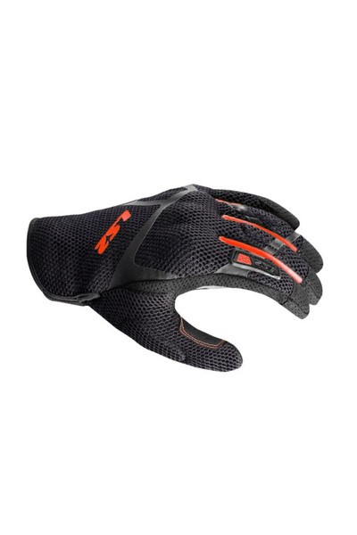 LS2 Ray Man II motorcycle gloves, black/red, size M