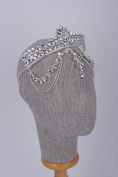 Limelia Κρυστάλλινο νυφικό στέμμα με λεπτομέρεια στο μέτωπο, αξεσουάρ νυφικής...