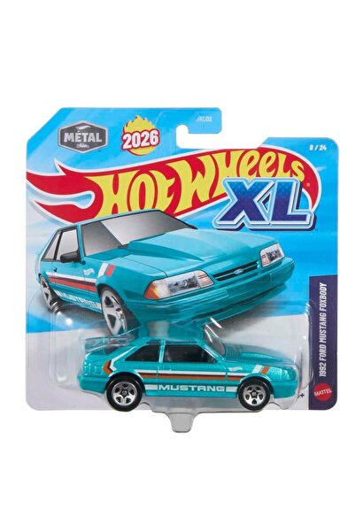 HOT WHEELS نموذج سيارة XL Diecast بمقياس 1:43 لسيارة فورد موستانج فوكسبودي 19...
