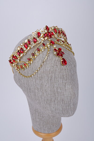 Limelia Αυθεντικό σχέδιο γοητευτικής νυφικής και χέννας κορώνας με κρύσταλλα ...