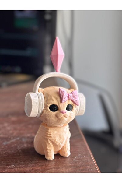 Atsutech Head Shaking Cat with Headphones - Car Dashboard Accessory - Shelf D...