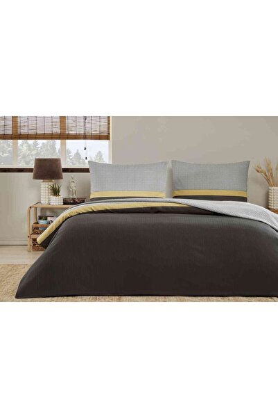 Özdilek Комплект стьобаного двоспального ліжка Ranforce, коричневий, футурист...