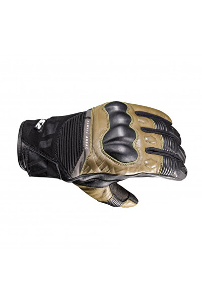 LS2 Octane leather motorcycle gloves, brown/black, size L