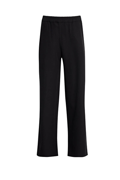 STELLA PULVIS Black Elastic Waist High Waist Pajama Pants