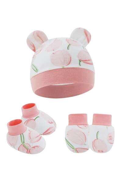 Bambimici – Cozy Bundle Baby Hat, Mittens & Booties Set - Multicolor - 0M to 6M