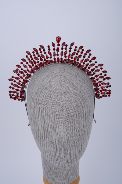 Limelia تاج زفاف وحناء موديل هيلينز مرصع بالكريستال اللامع