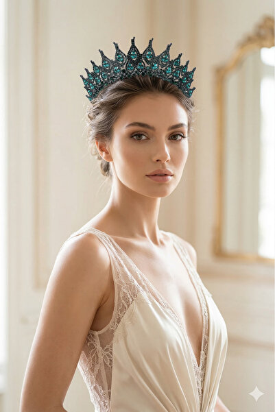 Limelia تاج العروس من حجر الكريستال، إكسسوار شعر لحفلات الزفاف، تصميم أنيق