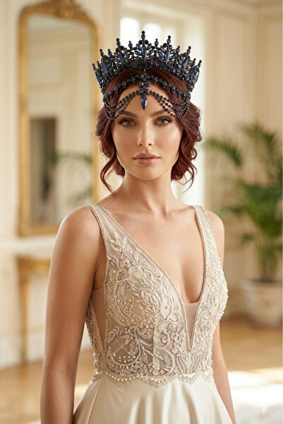 Limelia تاج الملكة الكريستالي الفاخر المبهر ومجوهرات الوجه المتتالية