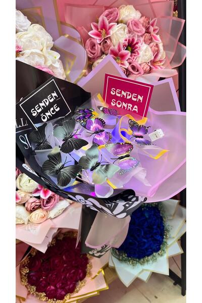 blackrosehediye Led Işıklı Kelebek Buketi Senden Önce Senden Sonra Sevgiliye ...