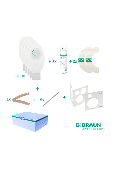 B-Braun Pachet PROXIMA pentru colostomie/ileostomie, cu 5 saci transparenti 1...