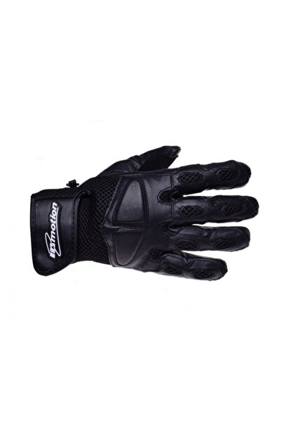 İnmotion WM leather/textile motorcycle gloves, black color, size L