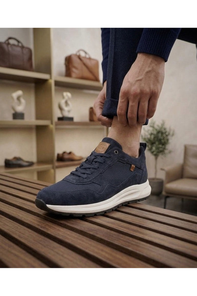 rocassi SNEAKER BĂRBAȚI DIN PIELE MIXTĂ, PANTOFI SPORT, CULOARE MARO ÎNCHIS