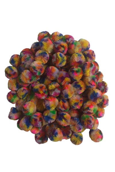 Pufypompom 3 cm Peluş Ponpon 100 Adet (Paket) – El Sanatları, Okul ve Hobi Ça...