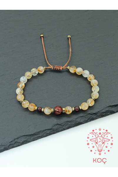 Yelda's Certified Aa+ Citrine, Fire Agate, Garnet, and Bronze Hematite Natura...