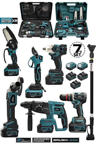 Newstar 7'lı Set Kömürsüz Kırıcı Delici Hilti Vidalama Taşlama Somun Sökme Bu...