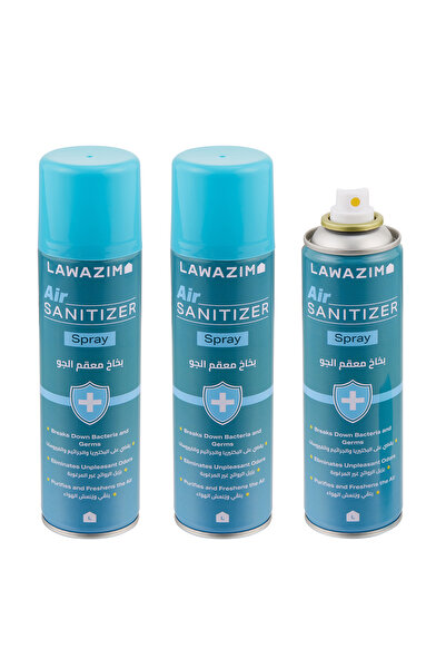 Lawazim 3-Piece Air Sanitizer Spray - 200ml - Multi-Use Air Disinfectant Odor...