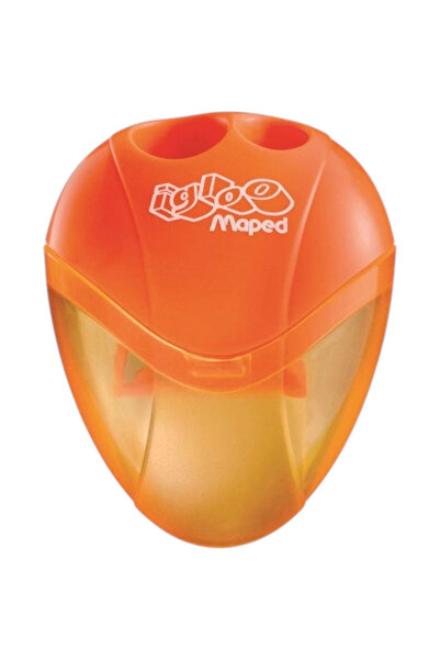Maped Igloo Double Hole Pencil Sharpener (Orange)