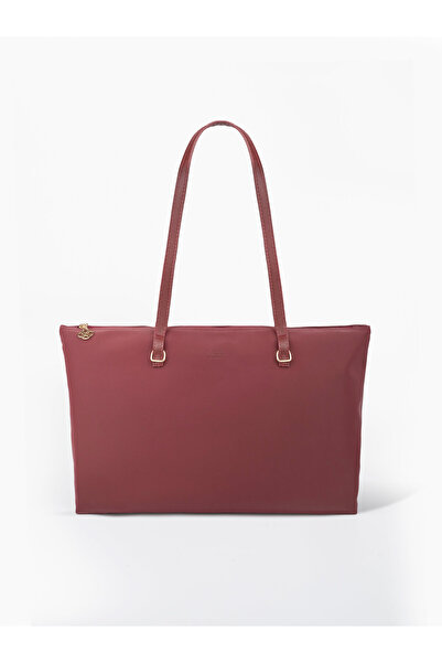 SHAKA Burgundy Shk272 Zippered, Lined, Shopper Handbag, Arm and Shoulder Bag