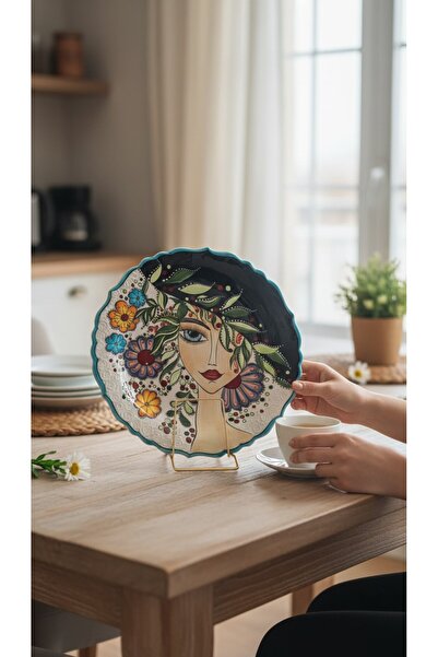 KÜTAHYA HOME طبق زخرفي مخصص من طراز بيكاسو هدية مصنوعة حسب الطلب مقاس 30 سم ب...