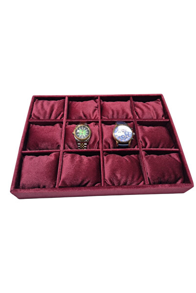 Moda fiesta Cutie de ceasuri din lemn cu 12 compartimente Organizator de ceas...