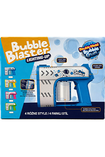MEGA Bubble Blaster Köpük Baloncuk Tabancası Çift Çıkışlı Sesli Işıklı 5+