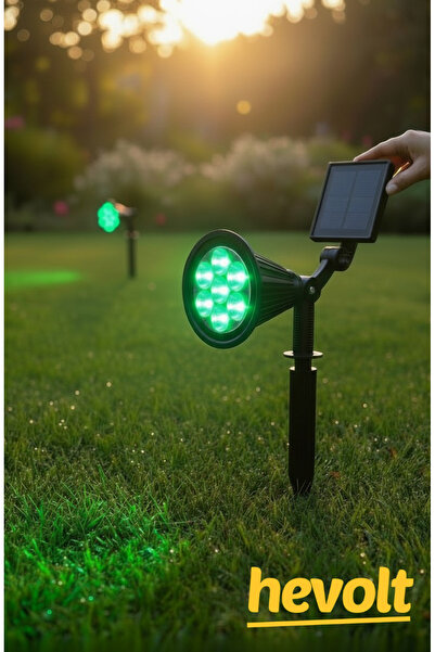 Hevolt Solar Güneş Enerjili Kazıklı Çim & Bahçe Aydınlatma Armatürü 7W IP65
