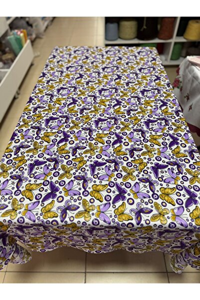 Fikoş Yün Örgü Masa Örtüsü , Sofra Bezi, Piknik Örtüsü ( Dertsiz, Leke Tutmaz )