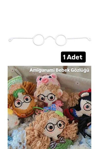 ÇEÇEN HOME (1 Adet) Amigurumi Bebek Gözlüğü,Plastik Oyuncak Gözlüğü ,Amigurum...
