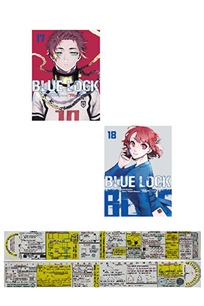 Komik Şeyler Blue Lock 17-18. Ciltler Manga Seti + Özel Cetvel