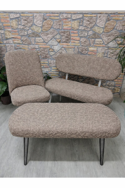 kılıfteks Yeni Model Bench ve Puf Takımı Kılıf Seti - 2 Sandalye, 1 Bench, 1 ...