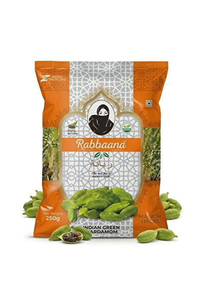RABBAANA Premium Indian Rapana 7mm Green Cardamom - Grade a Natural Green Pod...