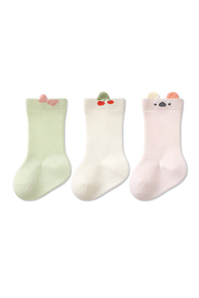 Bambimici Tiny Ears Character Socks - Set of 3 - 0 Months to 5 Years